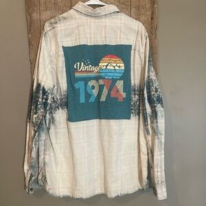Vintage 1974 Graphic Plaid Shirt